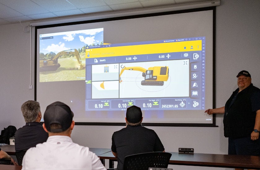 Machine control training in a classroom